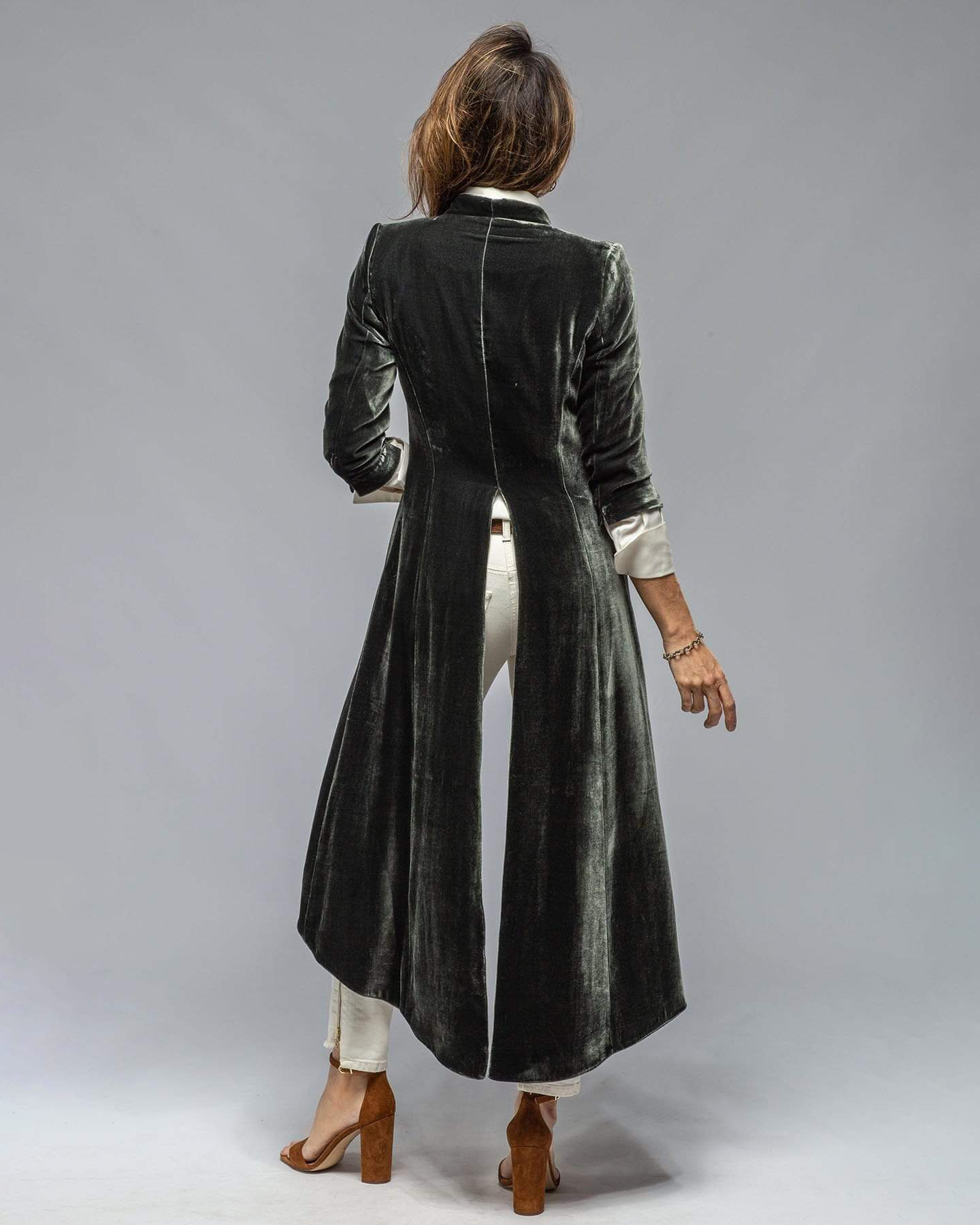 extra long velvet coat - chicglobalwear