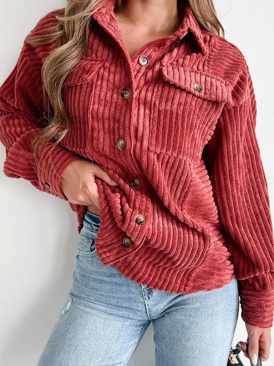 red corduroy pocket jacket - Wholesale