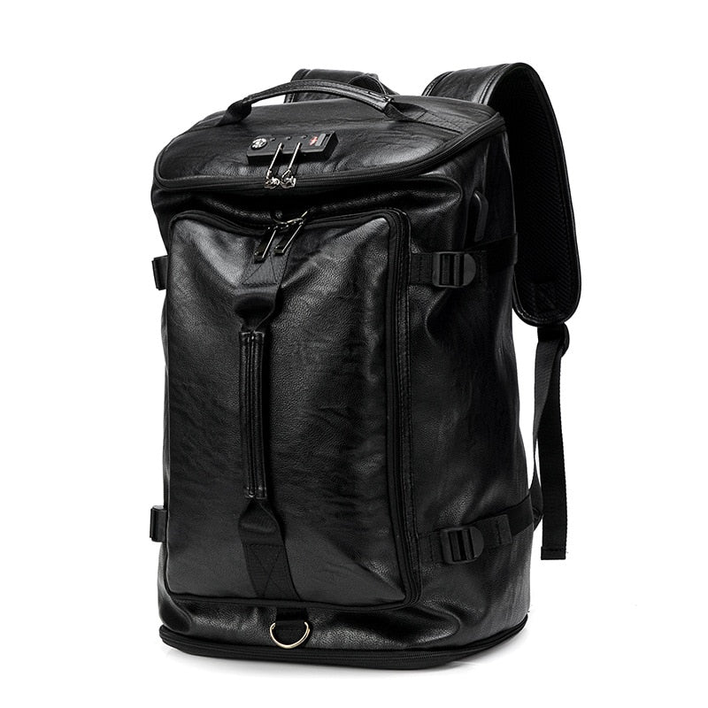Milano-Calou Functional Leather Backpack - mrsible