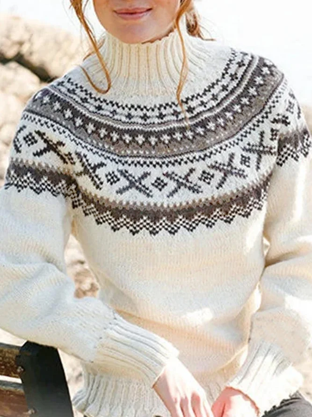 Turtleneck Vintage Sweater - housesseller